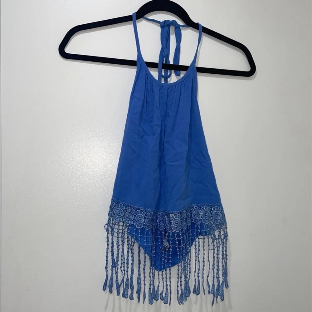 Blue Halter Top